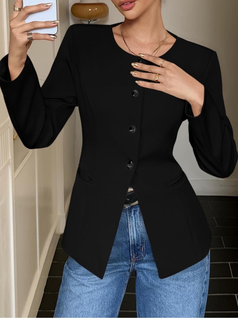 CICY BELL Classic Fitted Blazer Jacket